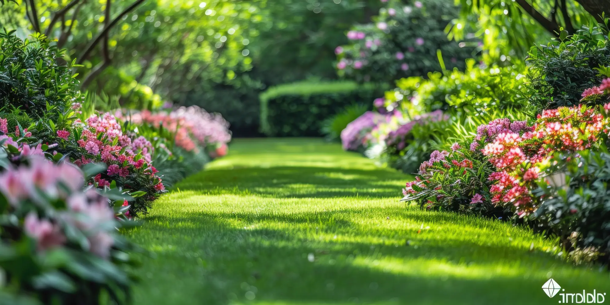 jardin tondu et entretenu